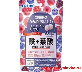 Железо вкус ягод жевательные на 30 дней ORIHIRO