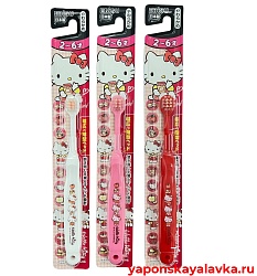 Детская зубная щетка для девочек c 2 - 6 лет Hello Kitty Ebisu