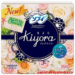 Гигиенические прокладки 72 шт ежедневные 14 см ультратонкие аромат белых цветов Unicharm Kiyora
